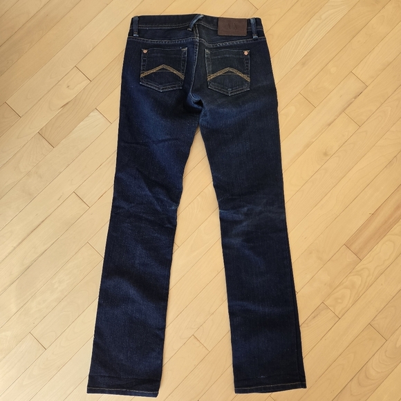 Armani Exchange Dark Low Rise Jeans Size 4 Reg Womens - Picture 2 of 7